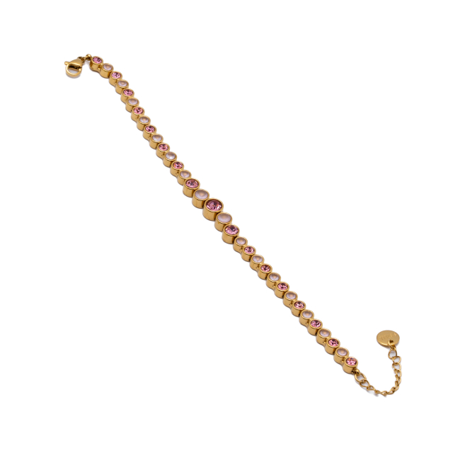 PULSERA ZO15784B DORADO ROSA ACERO INOXIDABLE