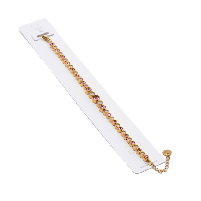 PULSERA ZO15784B DORADO ROSA ACERO INOXIDABLE