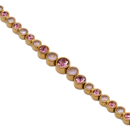 PULSERA ZO15784B DORADO ROSA ACERO INOXIDABLE