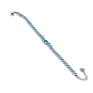 PULSERA ZO15784B PLATEADO VERDE ACERO INOXIDABLE