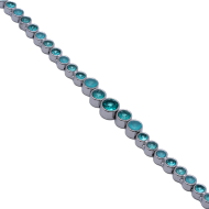 PULSERA ZO15784B PLATEADO VERDE ACERO INOXIDABLE