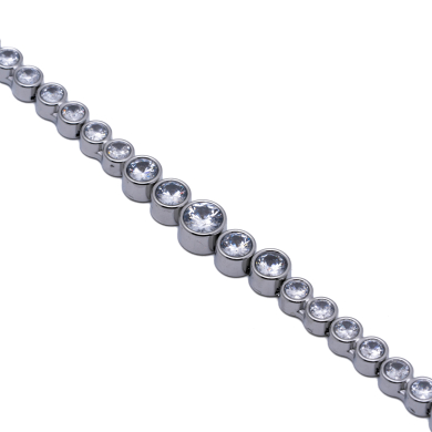 PULSERA ZO15784B PLATEADO BLANCO ACERO INOXIDABLE 2C31