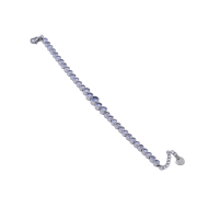 PULSERA ZO15784B PLATEADO LILA ACERO INOXIDABLE