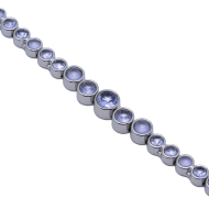 PULSERA ZO15784B PLATEADO LILA ACERO INOXIDABLE
