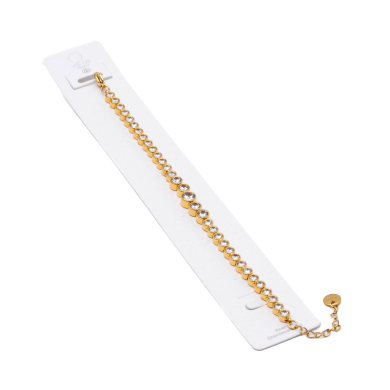PULSERA ZO15784B DORADO BLANCO ACERO INOXIDABLE 2C31