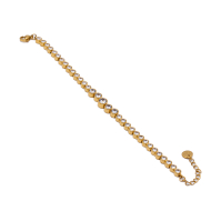 PULSERA ZO15784B DORADO BLANCO ACERO INOXIDABLE