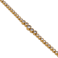 PULSERA ZO15784B DORADO BLANCO ACERO INOXIDABLE