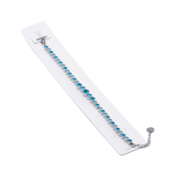 PULSERA ZO15784B PLATEADO AZUL ACERO INOXIDABLE