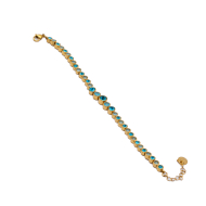 PULSERA ZO15784B DORADO AZUL ACERO INOXIDABLE