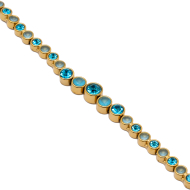 PULSERA ZO15784B DORADO AZUL ACERO INOXIDABLE