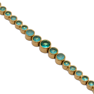 PULSERA ZO15784B DORADO VERDE ACERO INOXIDABLE