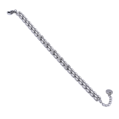 PULSERA ZO15368B PLATEADO ACERO INOXIDABLE