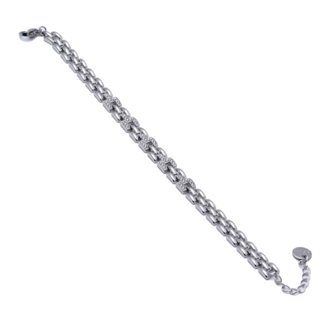PULSERA ZO15368B PLATEADO ACERO INOXIDABLE