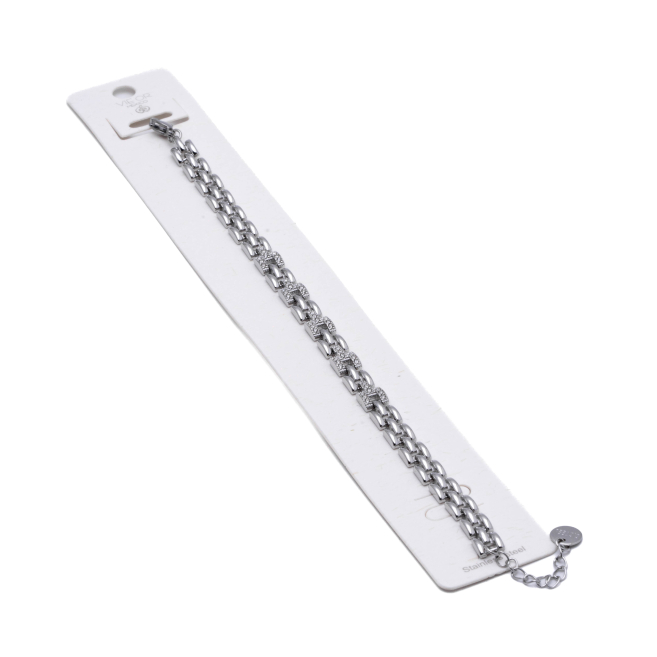PULSERA ZO15368B PLATEADO ACERO INOXIDABLE