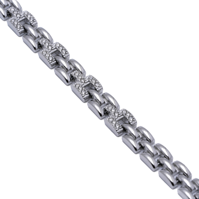 PULSERA ZO15368B PLATEADO ACERO INOXIDABLE