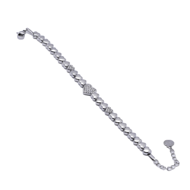 PULSERA ZO12425B PLATEADO ACERO INOXIDABLE 2B48