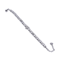 PULSERA ZO12425B PLATEADO ACERO INOXIDABLE 2B48