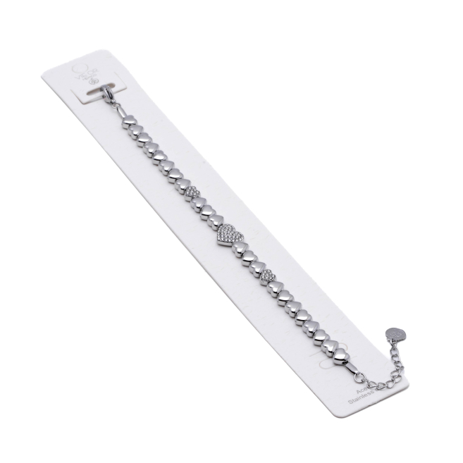 PULSERA ZO12425B PLATEADO ACERO INOXIDABLE 2B48