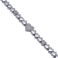 PULSERA ZO12425B PLATEADO ACERO INOXIDABLE 2B48