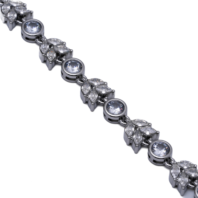 PULSERA ZO13894B PLATEADO ACERO INOXIDABLE