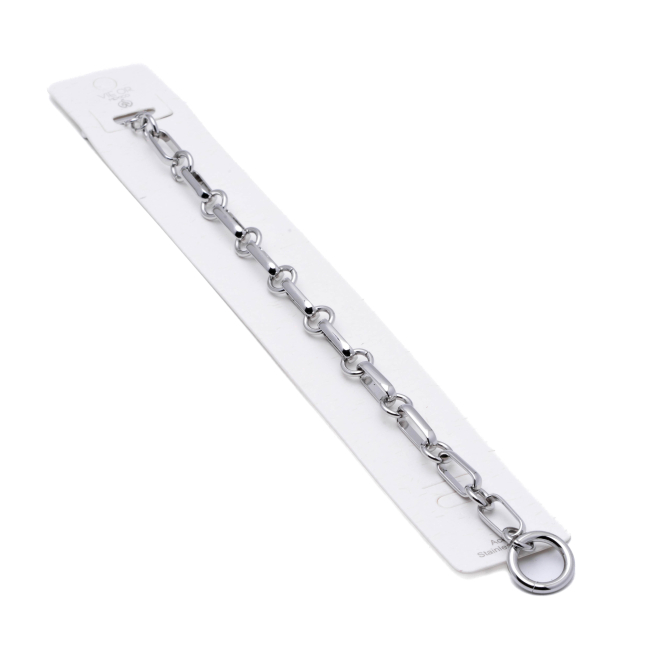 PULSERA ZO14183B PLATEADO ACERO INOXIDABLE