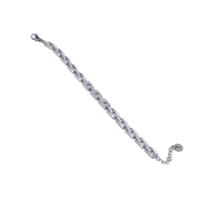 PULSERA ZO15369B PLATEADO ACERO INOXIDABLE