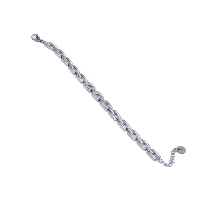 PULSERA ZO15369B PLATEADO ACERO INOXIDABLE