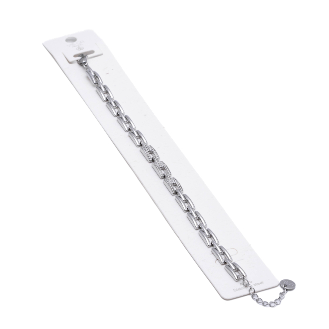 PULSERA ZO15369B PLATEADO ACERO INOXIDABLE