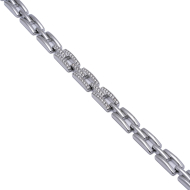 PULSERA ZO15369B PLATEADO ACERO INOXIDABLE