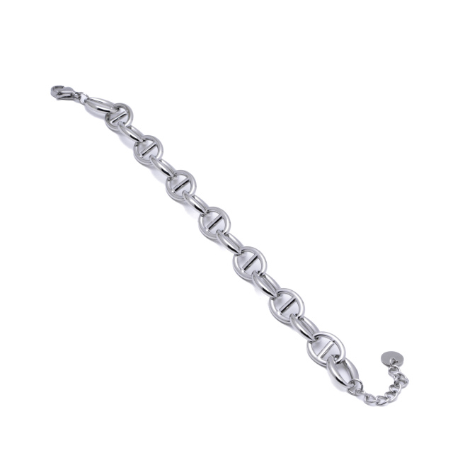 PULSERA ZO15881B PLATEADO ACERO INOXIDABLE