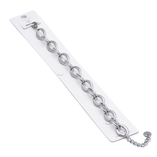 PULSERA ZO15881B PLATEADO ACERO INOXIDABLE