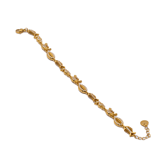 PULSERA ZO15007B DORADO ACERO INOXIDABLE