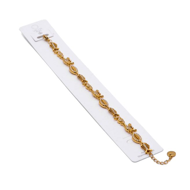 PULSERA ZO15007B DORADO ACERO INOXIDABLE
