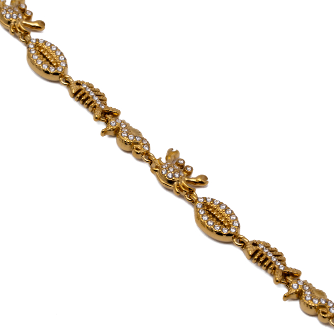 PULSERA ZO15007B DORADO ACERO INOXIDABLE