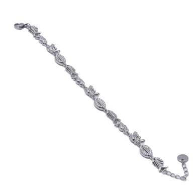 PULSERA ZO15007B PLATEADO ACERO INOXIDABLE