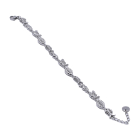 PULSERA ZO15007B PLATEADO ACERO INOXIDABLE