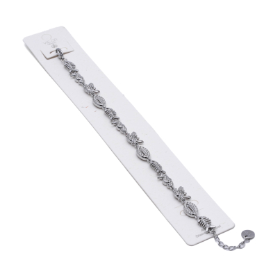 PULSERA ZO15007B PLATEADO ACERO INOXIDABLE 2B24