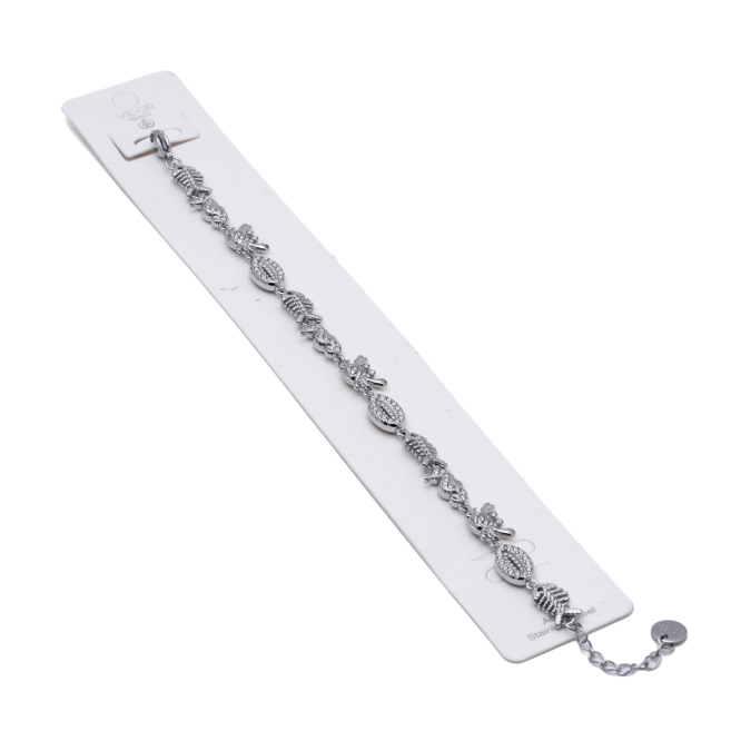 PULSERA ZO15007B PLATEADO ACERO INOXIDABLE