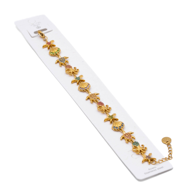 PULSERA ZO15511B DORADO MULTICOLOR ACERO INOXIDABLE 2B110