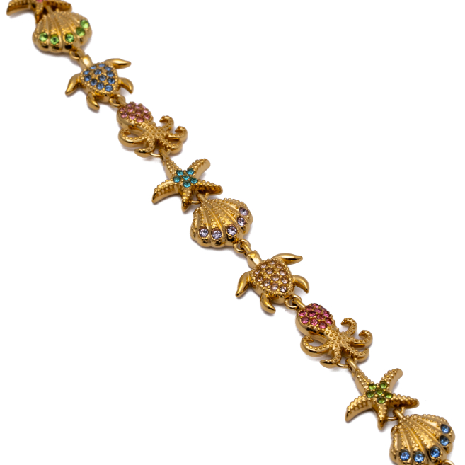 PULSERA ZO15511B DORADO MULTICOLOR ACERO INOXIDABLE