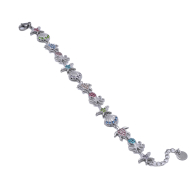 PULSERA ZO15511B PLATEADO MULTICOLOR ACERO INOXIDABLE