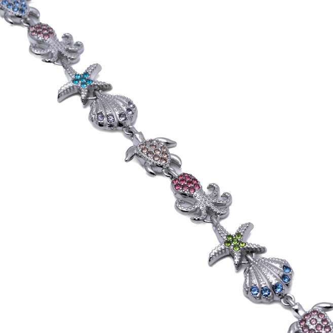 PULSERA ZO15511B PLATEADO MULTICOLOR ACERO INOXIDABLE