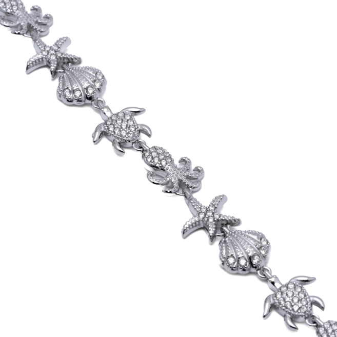 PULSERA ZO15006B PLATEADO ACERO INOXIDABLE