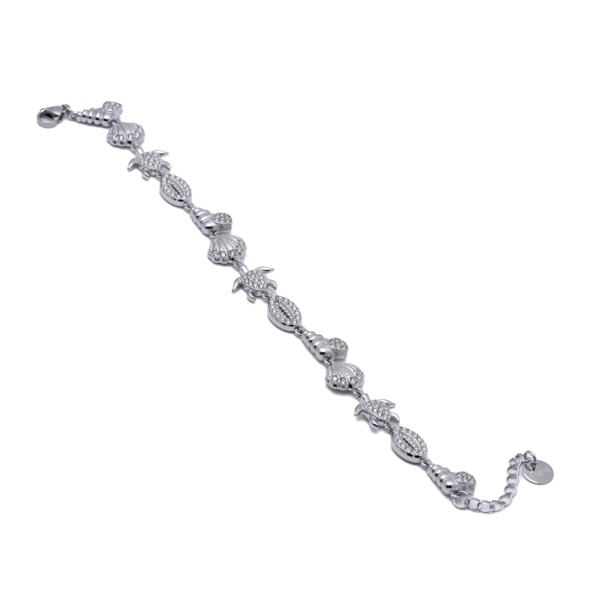PULSERA ZO15009B PLATEADO ACERO INOXIDABLE