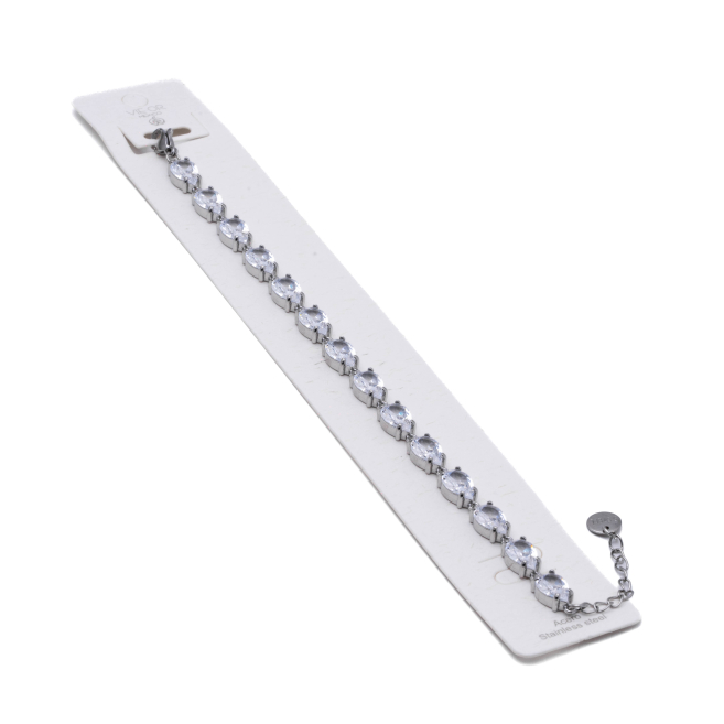 PULSERA ZO15423B PLATEADO ACERO INOXIDABLE