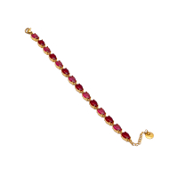 PULSERA ZO15423B DORADO Rojo ACERO INOXIDABLE