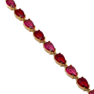 PULSERA ZO15423B DORADO Rojo ACERO INOXIDABLE