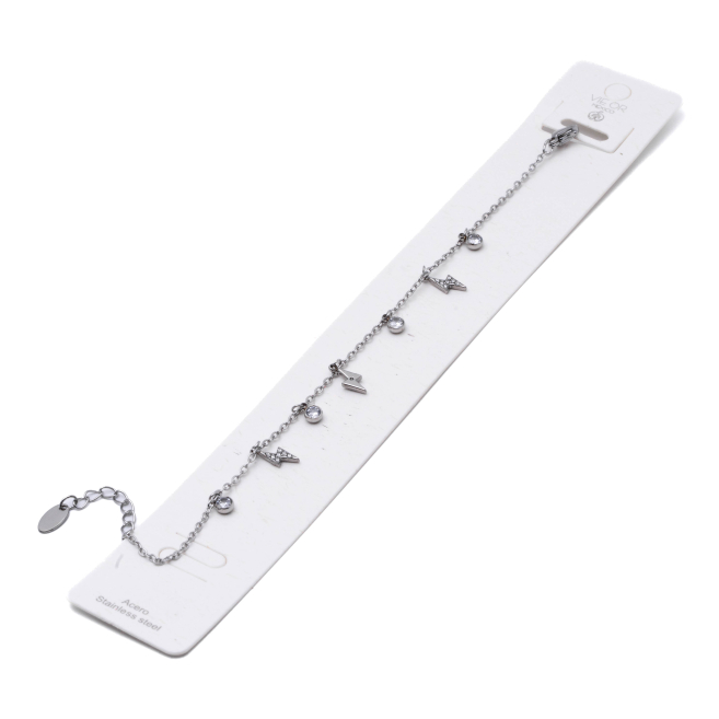 PULSERA ZO14930B PLATEADO ACERO INOXIDABLE