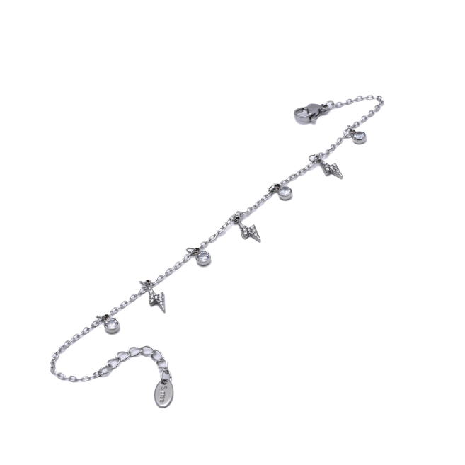 PULSERA ZO14930B PLATEADO ACERO INOXIDABLE