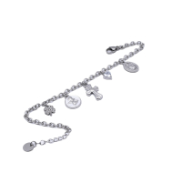 PULSERA ZO15928B PLATEADO ACERO INOXIDABLE